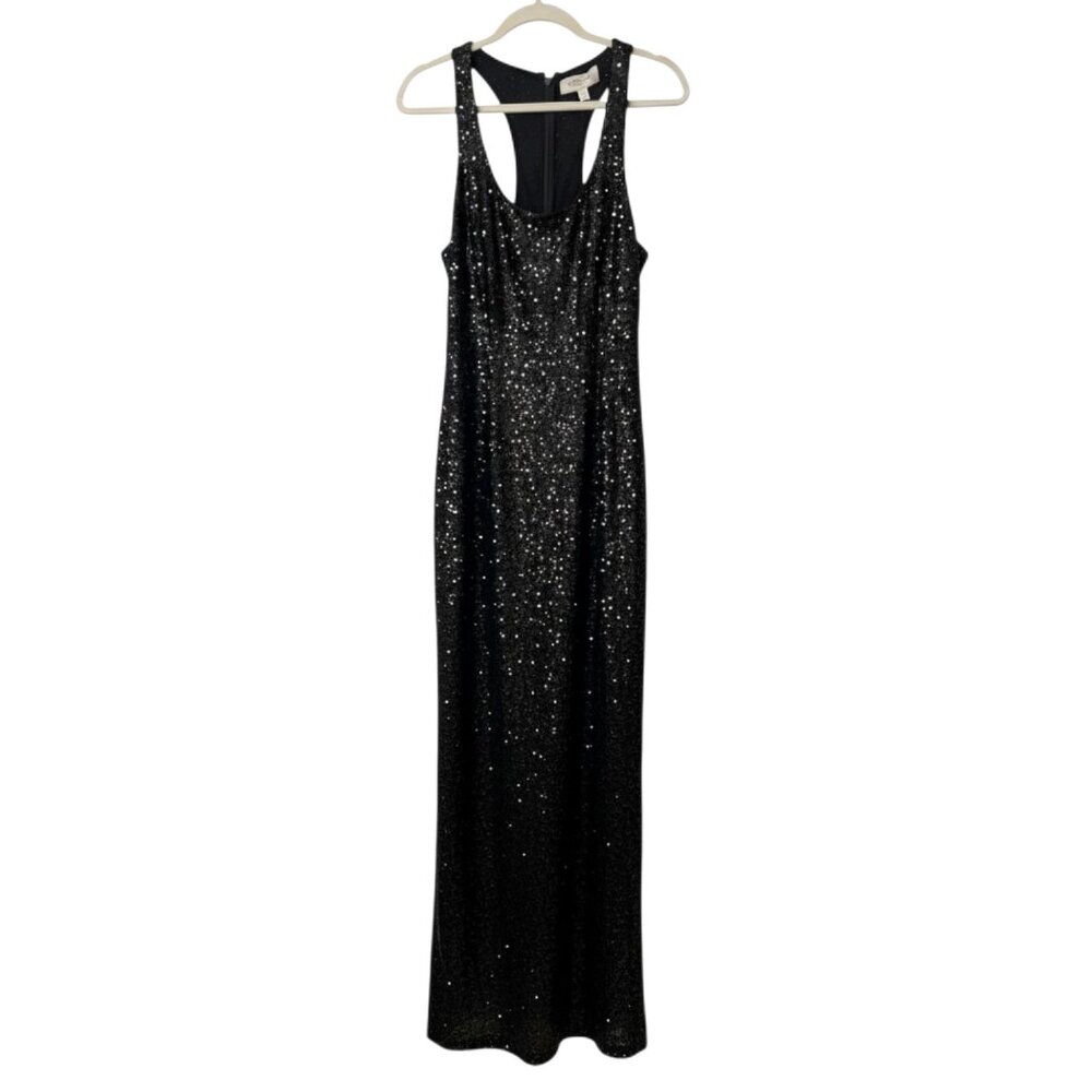 NWT Michael Kors Collection Sequin Racerback Gown - Black - Size 10 - MSRP $3290 - Picture 4 of 5